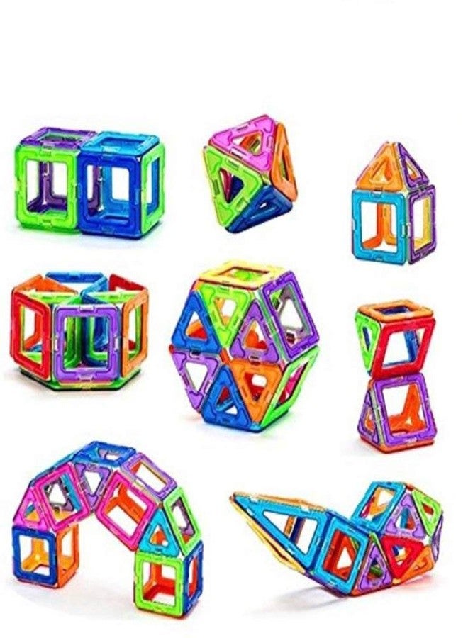 plutofit 58 Pcs Mag-Magic Creativity Theme Brain Development Magnetic Learning Game Educational 3D Blocks Toy Set - Image 2